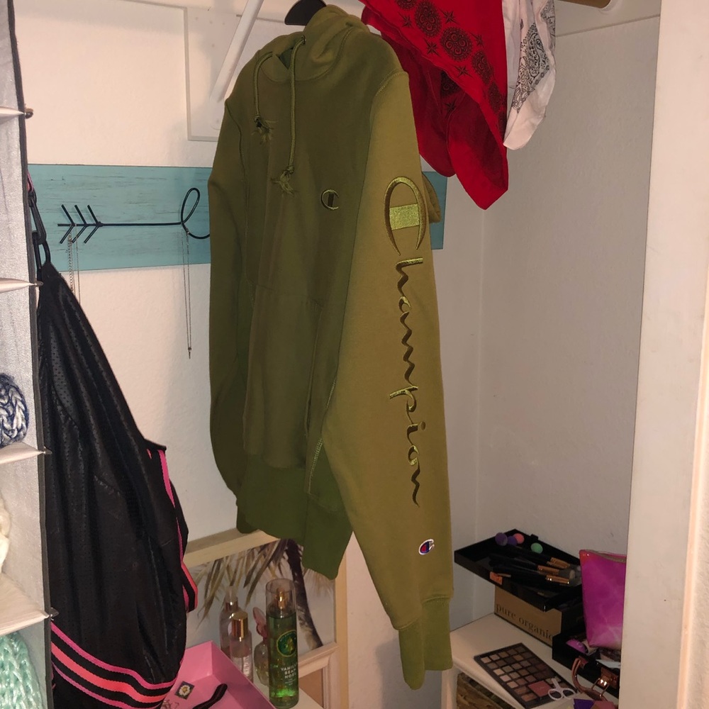 🚨🚨 RARE🚨🚨 olive Champion x Anni Studio Hoodie